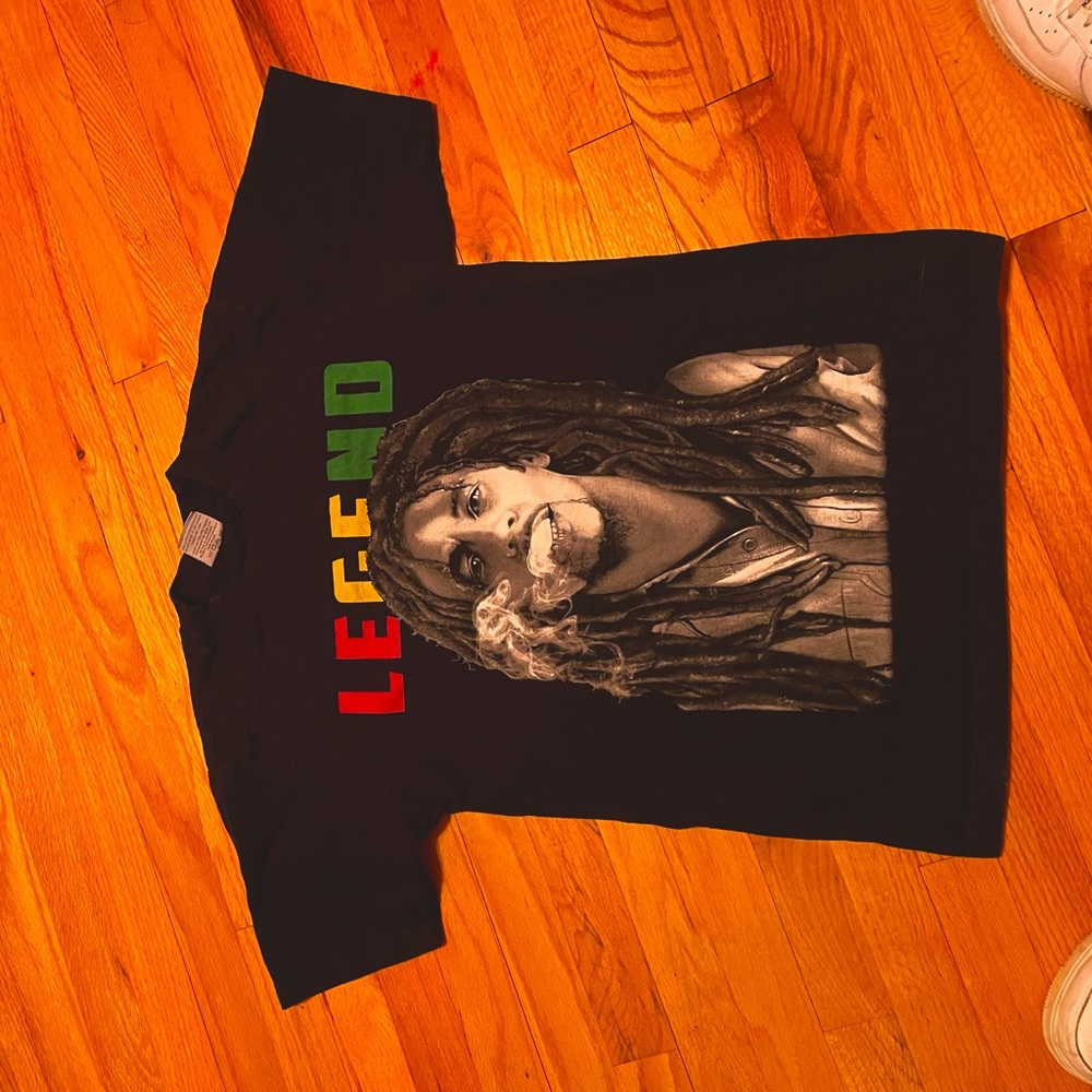 Men’s Bob Marley Portrait T-Shirt, Size M